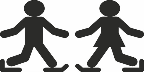 Modern gender icon set for inclusion and diversity projects, representing equality and teamwork in a simple, powerful symbol, originated as scalable vector