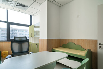 The interior of a children's hospital consultation room