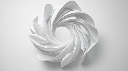 Abstract Art: A White Flower-like Sculpture