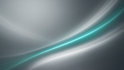 Silver and Teal Abstract Wave Background – Modern Light Flow Design