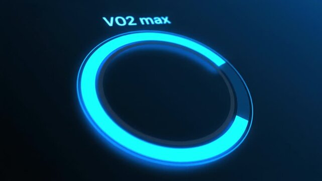 Circular Gauge with Blue Indicator for VO2 Max Measurement Advanced Fitness Performance Technology for Health Monitoring and Tracking