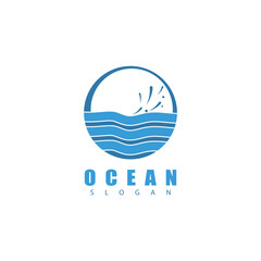 Wave logo vector symbol template design