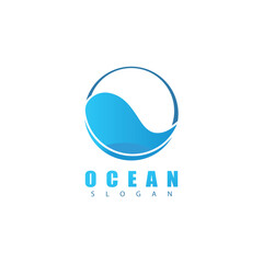 Wave logo vector symbol template design