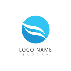 Fototapeta premium Wave logo vector symbol template design