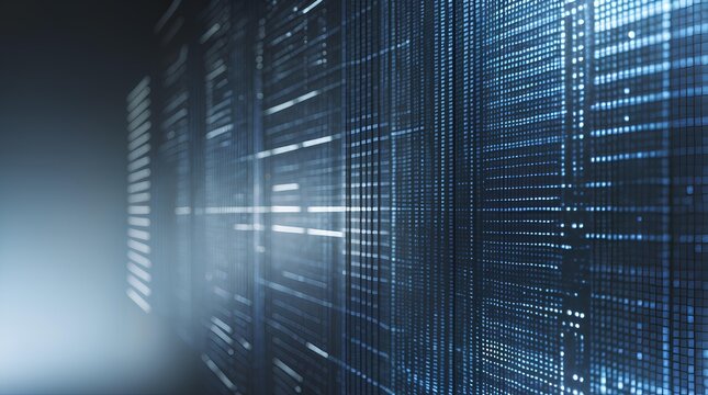 Abstract digital background with a metallic grid texture and gradient lighting