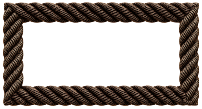 Rustic rope frame with nautical charm adds rugged elegance to your designs, perfect for coastal themes