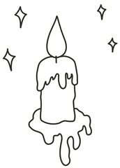 Hand draw line art magic elements, ideal for scrapbooking, coloring, stationery, planners