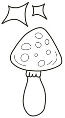 Hand draw line art magic elements, ideal for scrapbooking, coloring, stationery, planners