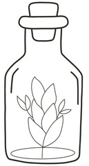 Hand draw line art magic elements, ideal for scrapbooking, coloring, stationery, planners