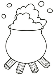 Hand draw line art magic elements, ideal for scrapbooking, coloring, stationery, planners