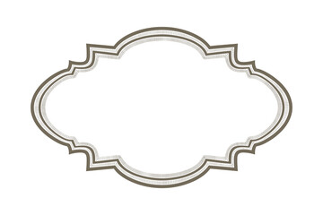 Fototapeta premium Abstract Ornate Label Decorative Shape Design Elegant Template