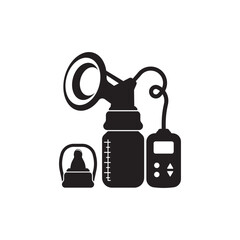 Isolated breast pump symbol icon,illustration template design