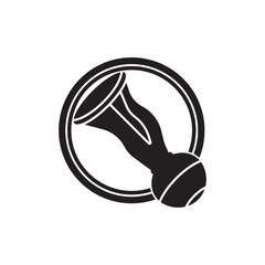 Isolated breast pump symbol icon,illustration template design