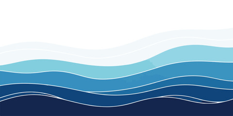 Abstract wavy vector background blue gradient waves with white lines perfect for website headers and banners