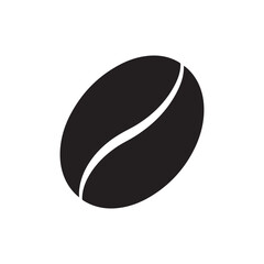 Coffee bean line black icon. Vector flat pictogram isolated on white background.
