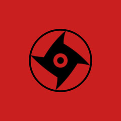 Crimson Mangekyō Eye Abstract Vision Pattern