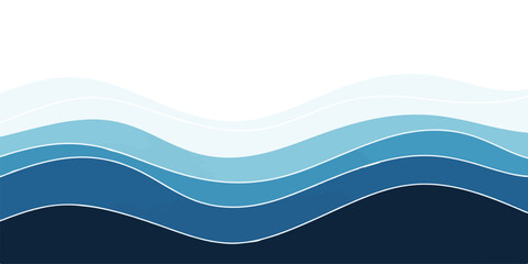 Abstract blue wave background layered paper cut style vector illustration perfect for website headers and presentations