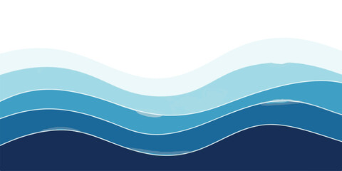 Abstract blue wave background layered wavy shapes in shades of blue perfect for website headers and presentations