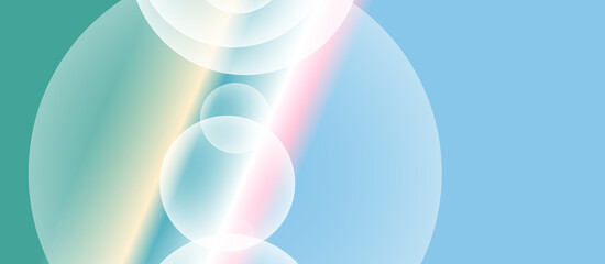 水色。ピンク。黄色。円形。