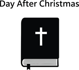 Obraz premium Day after christmas illustration with bible and cross symbol