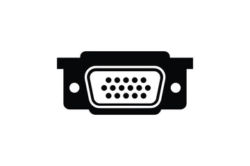 Fototapeta premium VGA connector socket symbol