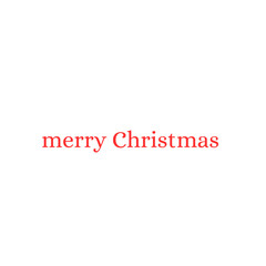 Minimal Merry Christmas Text on transparent Background Png