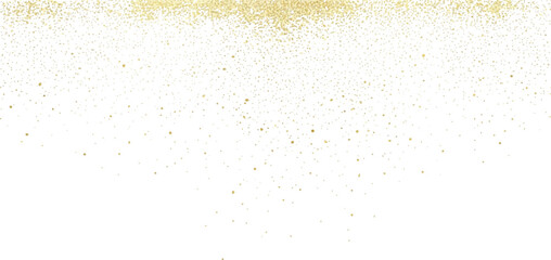 Obraz premium Golden glitter explosion effect abstract sparkling dust particles for festive decoration isolated on white background