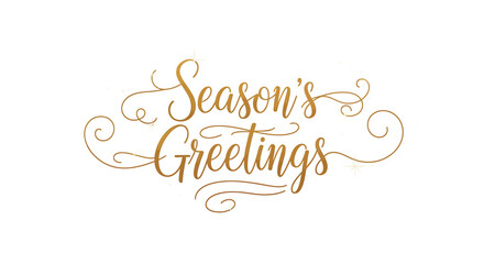 Elegant season's greetings typography with flourishes for holiday celebrations vector