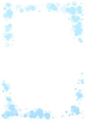 Blue Paint Splatter Vertical Frame