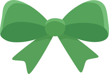 green ribbon bow
