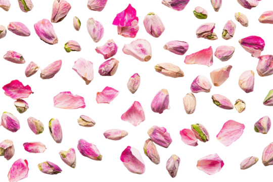 Pile of shelled pistachios isolated on transparent background. Toasted pistachios isolated on white background. - Powered by Adobe