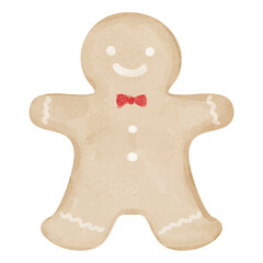 手描き風のかわいいジンジャーブレッドマンのクッキー