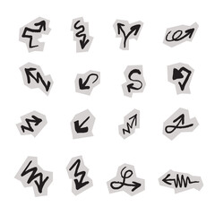 Set of Scrapbook arrow scribble collecation