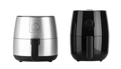 Compact Glass Air Fryer with Digital Display — isolated on transparent background