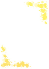 Obraz premium Yellow Hand Drawn Paint Splatter Vertical Frame