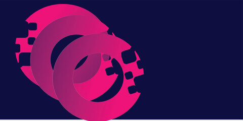 Abstract blue geometric background. Dynamic shapes composition. Eps10 vector