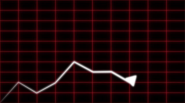 Dynamic animated financial charts in futuristic Investment finance chart with stock market growth stock market data visualization perfect for finance, business trading..  - Powered by Adobe