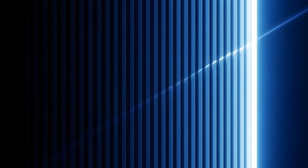 Abstract blue lines creating a modern and futuristic design with light and shadow interplay. This image evokes a sense of innovation and technology.