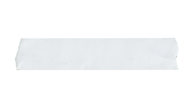 Isolated Long Horizontal White Paper Strip. Ripped Blank Banner Element on Transparent Background PNG.
 - Powered by Adobe