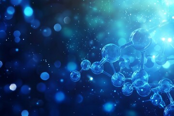 Vector illustration design concept with abstract molecular medical background