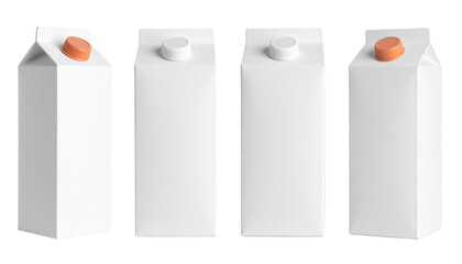 White milk bottles with orange lids three white milk bottles featuring vibrant orange lids ready for healthy beverage storage