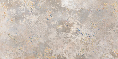Vintage Distressed Pattern With Subtle Floral Motifs And Weathered Texture For Design Projects