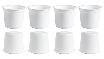 White plastic cups set durable and reusable set of six white cups suitable for various beverages and occasions