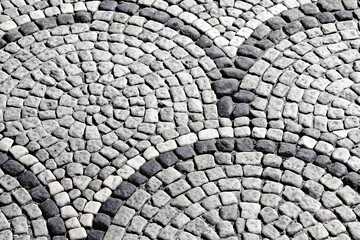 GrayGray Fan Cobblestone Pattern Texture Background