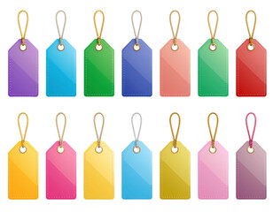 Colorful price tags set vibrant price tags for sales promotions retail offers and discount marketing