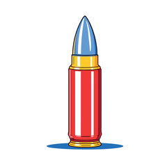 Vsai cartoon bullet ammunition creating conflict and war concept