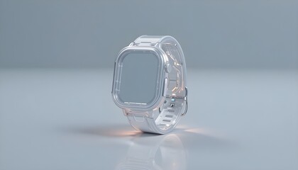 Sleek transparent smartwatch with modern minimalist design for technology enthusiasts