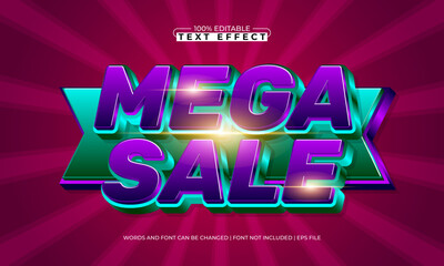 mega sale editable special offer text effect for shopping promotion