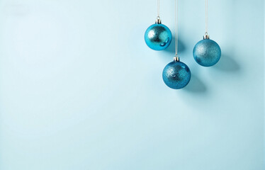 blue christmas balls