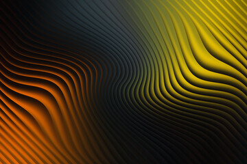 Abstract background with wavy lines in orange, yellow and black colors